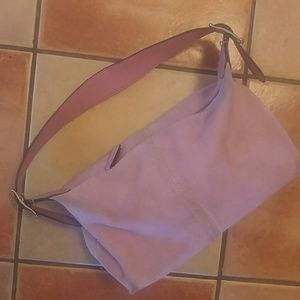 Liz Claiborne small pink leather suede bag